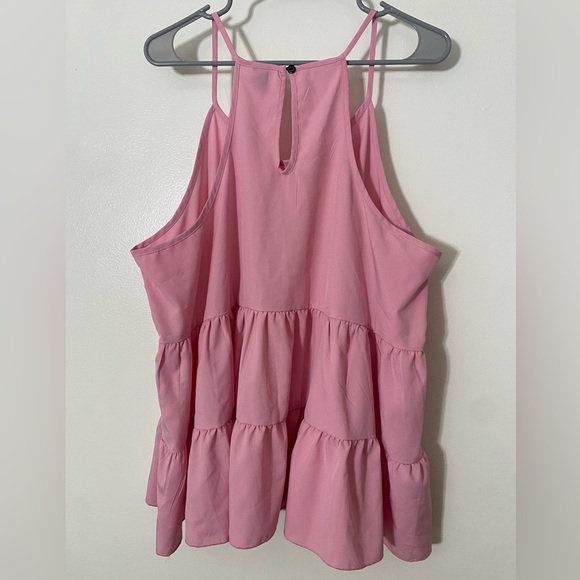 SHEIN 2XL Light Pink Ruffle Hem Cami Top - Picture 3 of 4